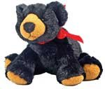 Black Bear Stuffed Plush Toy with Weighted Feet 8-inch