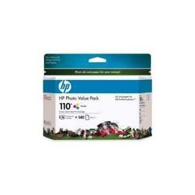 HP Q8700BN - 110 Series Ink Cartridge Photo Paper Value Pack w 140 Glossy 4 x 6 Sheets by HP