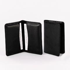 Samsill Regal Leather Business Card Wallet, Holds 25 Cards of 2 x 3.5 Inches, Black (81220)