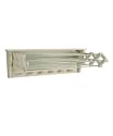 Wall Mounted Clothes dryer in Stone White Wood