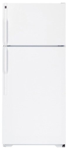 15.5 cu. ft. Top-Freezer Refrigerator with 2 Adjustable Wire Shelves Upfront Temperature Controls and Deluxe Quiet Design: White Right Hinge Door