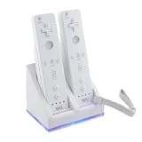 Brand New Twin Dual Remote Charger/Charging Docking Station Stand + 2 x 2800 Rechargable mAh Battery Batteries for Nintendo Wii with LED Light + 12 Month Warranty & FREE P&P