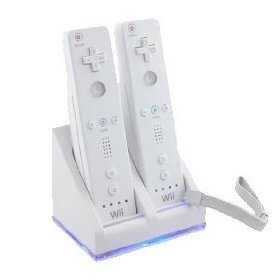 Wii Dual Charger Station with 2 rechargable batteries.