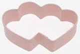 Double Heart Cookie Cutter - 3  - Pink - PolyResin
