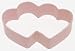 Double Heart Cookie Cutter - 3  - Pink - PolyResin
