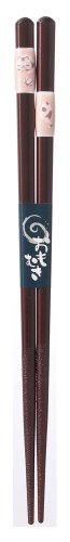 食洗箸 とんぼ玉いねむり猫 21cm ピンク 131694