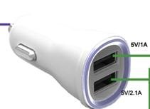 ChoiceMMed Choicelife Rapid Dual Portal USB Car Charger Adapter for Android and Apple Devices