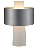 Table Lamp - Symmetry Glass Cylinder with Steel Shade Table Lamp - Symmetry Glass Cylinder with Steel Shade
