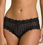 Elle Macpherson Intimates Sheer Ribbons Thong E16-328 M/Black