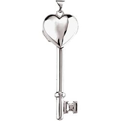 Sterling Silver Heart Key Locket