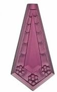 Stained Glass Jewels - 52x36mm Hexagon Pendant - Amethyst by Stallings Stained Glass