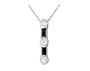 14-kt. Three Stone Sapphire & Diamond Pendant