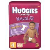 Huggies Supreme Natural Fit Diapers Step 4, Jumbo Pack- 30 Diapers