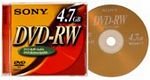 Sony DMW 47 - 5 x DVD-RW - 4.7 GB - jewel case - storage media