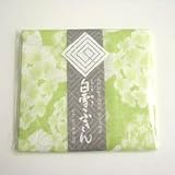 白雪ふきん 友禅染 紫陽花 黄緑