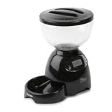 : Petmate LeBistro Portion-Control Automatic Pet Feeder, Black, 4.2 Pounds