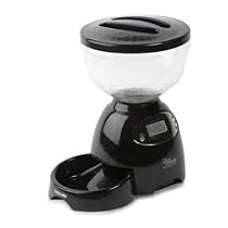 Petmate LeBistro Portion-Control Automatic Pet Feeder, Black, 4.2 Pounds