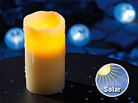 Batteriefreie Solar LED-Echtwachs-Kerze mit Solarzelle