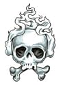 Skull Temporary Tattoo