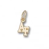 Air Force Falcons Solid 14K Gold ''AF'' 5/16'' Pendant