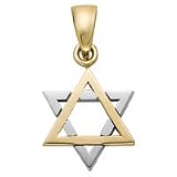 Star of David Charm in Two Tone 14kt. Gold
