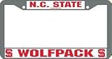 North Carolina State Wolfpack Chrome License Plate Frame - SET OF 6 - Sports Merchandise