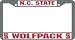North Carolina State Wolfpack Chrome License Plate Frame - SET OF 6 - Sports Merchandise