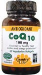 Country Life - Co Q 10 100mg Veg, 100mg, 60 softgels