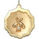 Bowling Pins in Shadow Box, 14K Gold Charm by NJ Charms
