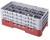 Cambro Cranberry Stemware/Tumbelrs Half Racks - 3 EA