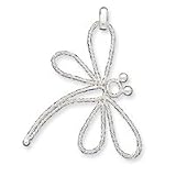 Sterling Silver Rope Outlined Dragonfly Pendant