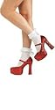 Sexy Dorothy Red Glitter Adult Shoes Halloween Accessory Size Medium (7-8)(B740-794)