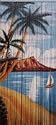 Island w/ Boat Bamboo Beads-Beaded Curtain