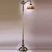 Dale Tiffany 10057/757 Rose Dome Downbridge Floor Lamp, Antique Bronze and Glass Shade