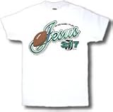 Jesus Football (In His Name I Play) Adult T-Shirt