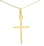 small petite flat gold cross (14K gold)