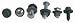 BUMPER BOLT SET; 68 CAMARO FRT TECHNICALLY CORRECT (12 PIECES)