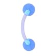 BIOPLAST Blue Mist Eyebrow Ring