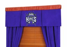 Sacramento Kings 50" x 15" Coordinating Pleated Valance for "The MVP Collection" by Kentex