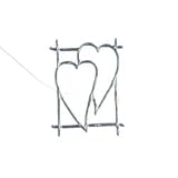 50 Wedding Invitation Envelope Seals - Silver Interlocking Hearts - Free UK Delivery!