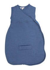 Cocooi Newborn Sleep Bag, Dark Periwinkle Blue, Natural Merino Sleep Sack For Newborn Babies