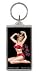 Retro Pin-up Girl Keychain #2 'Tie Me Up!' Retro Calendar Girl Pinup Keychain