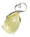 Faceted Yellow Amber Teardrop & Heart Pendant