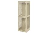 Heavy Duty Extra Wide Vented Steel Locker Double Tier 18x18x75 2 Door Putty