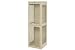 Heavy Duty Extra Wide Vented Steel Locker Double Tier 18x18x75 2 Door Putty