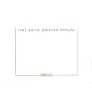 1987 BUICK REGAL Owners Manual User Guide