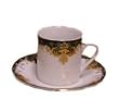 Coffee Cups and saucers small- Black and Gold, 6 of each