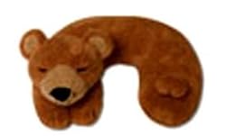 Cloudz Kidz Plush Neck Pillow (Brown Bear)