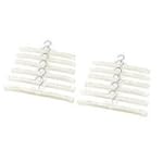 12pk Benders Satin Hangers Bendable Clothes Padded Ivry