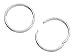 Silver Hinged Hoop Earrings - 13mm